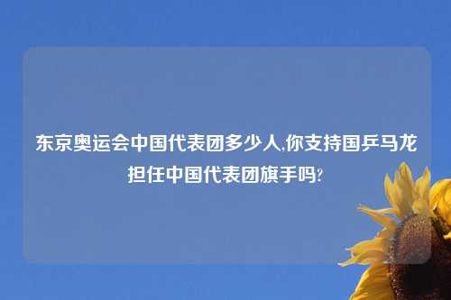 东京奥运会中国代表团多少人,你支持国乒马龙担任中国代表团旗手吗?