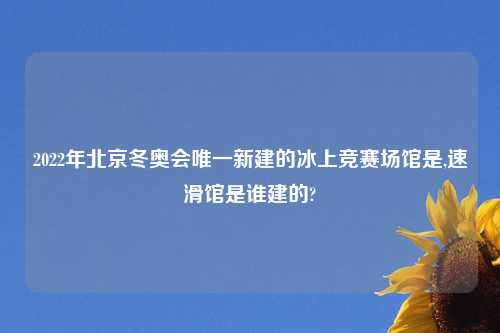 2022年北京冬奥会唯一新建的冰上竞赛场馆是,速滑馆是谁建的?