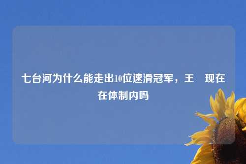 七台河为什么能走出10位速滑冠军，王濛现在在体制内吗