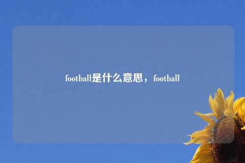 football是什么意思，football