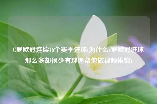 C罗欧冠连续16个赛季进球(为什么c罗欧冠进球那么多却很少有球迷帮他做look集锦)