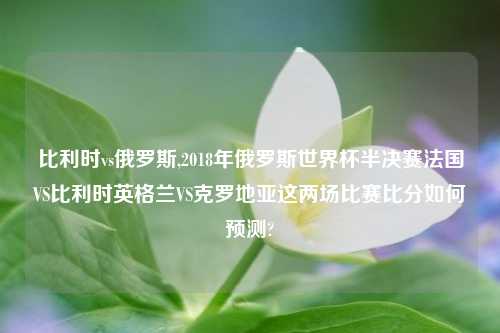 比利时vs俄罗斯,2018年俄罗斯世界杯半决赛法国VS比利时英格兰VS克罗地亚这两场比赛比分如何预测?