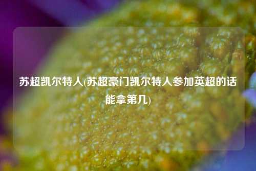 苏超凯尔特人(苏超豪门凯尔特人参加英超的话能拿第几)