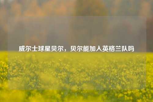 威尔士球星贝尔，贝尔能加入英格兰队吗