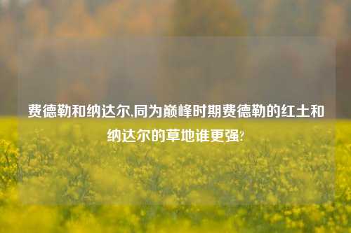 费德勒和纳达尔,同为巅峰时期费德勒的红土和纳达尔的草地谁更强?