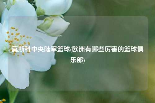 莫斯科中央陆军篮球(欧洲有哪些厉害的篮球俱乐部)