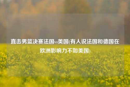 直击男篮决赛法国vs美国(有人说法国和德国在欧洲影响力不如美国)