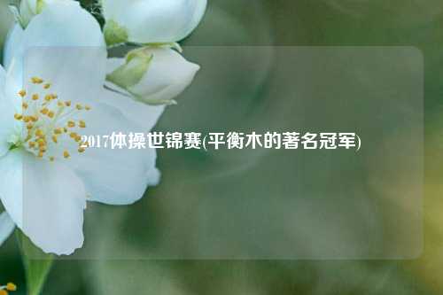 2017体操世锦赛(平衡木的著名冠军)