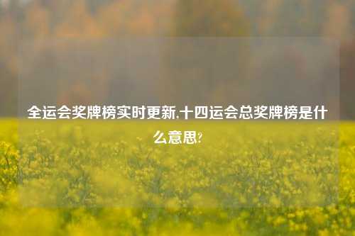 全运会奖牌榜实时更新,十四运会总奖牌榜是什么意思?