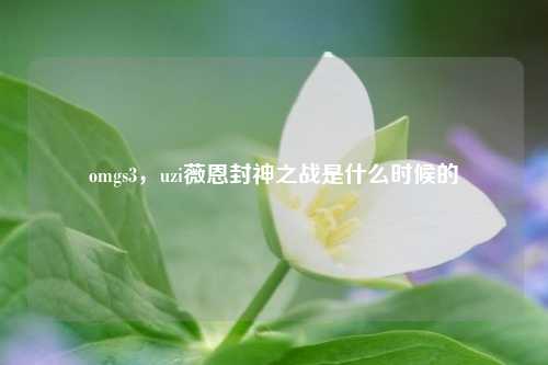 omgs3，uzi薇恩封神之战是什么时候的