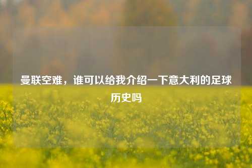 曼联空难，谁可以给我介绍一下意大利的足球历史吗