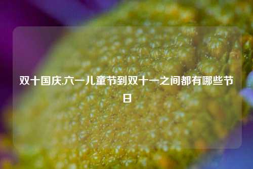 双十国庆,六一儿童节到双十一之间都有哪些节日