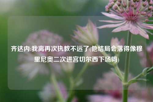 齐达内:我离再次执教不远了(他结局会落得像穆里尼奥二次进宫切尔西下场吗)