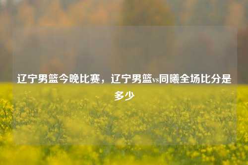 辽宁男篮今晚比赛，辽宁男篮vs同曦全场比分是多少