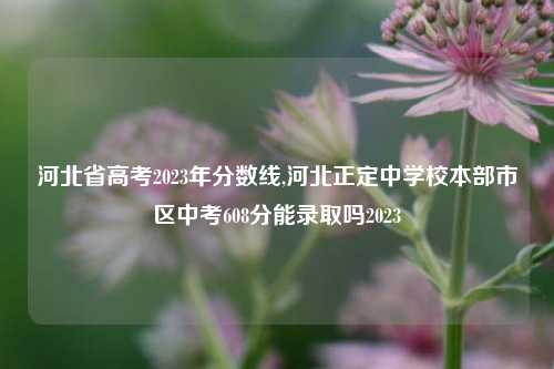 河北省高考2023年分数线,河北正定中学校本部市区中考608分能录取吗2023