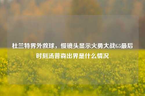 杜兰特界外救球，慢镜头显示火勇大战G5最后时刻汤普森出界是什么情况