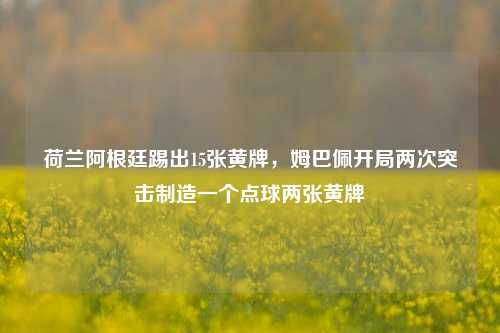 荷兰阿根廷踢出15张黄牌，姆巴佩开局两次突击制造一个点球两张黄牌