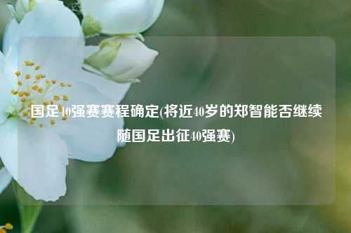 国足40强赛赛程确定(将近40岁的郑智能否继续随国足出征40强赛)